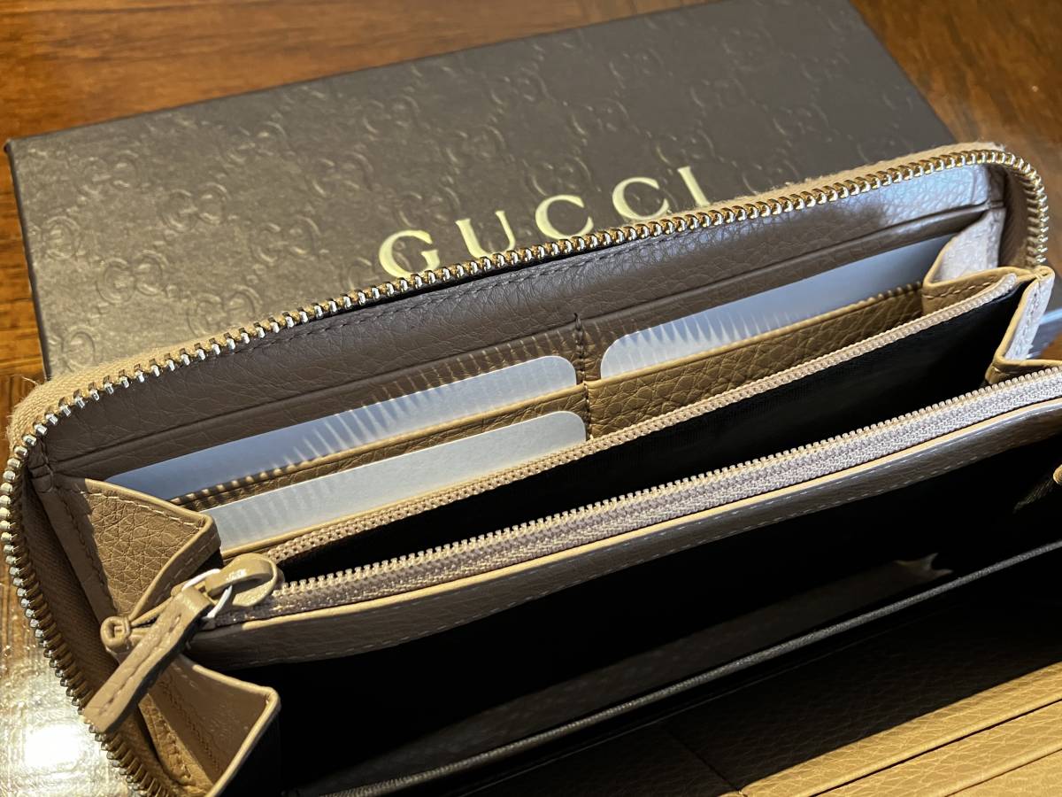 Gucci グッチ 長財布 タッセルセラリウス レザー ベージュ 307984レディース　【美品】個装箱入り_カードがいっぱい入ります