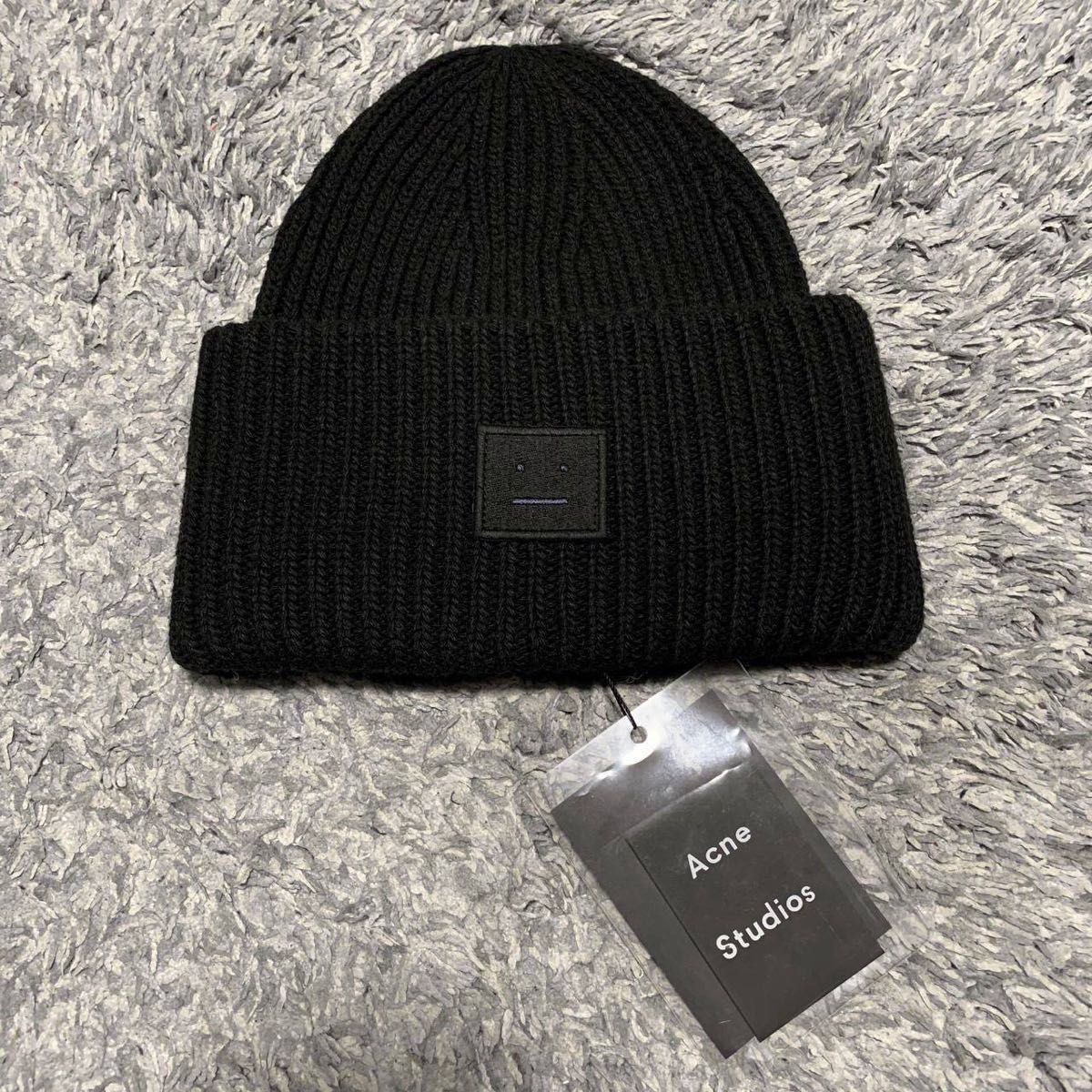 Acne Studios アクネストゥディオズ ビーニー ニット帽 ブラック Acne Studios アクネストゥディオズ ビーニー ニット帽 ブラック