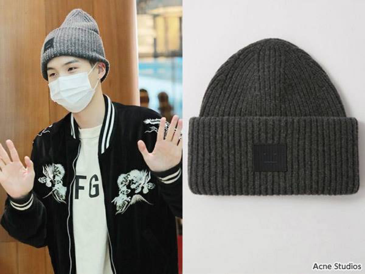 Acne Studios アクネストゥディオズ ビーニー ニット帽 ブラック Acne Studios アクネストゥディオズ ビーニー ニット帽 ブラック