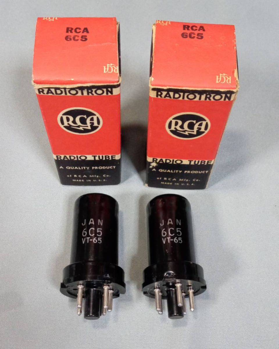 RCA, 6C5/VT-65 2本 元箱付き　真空管_画像1