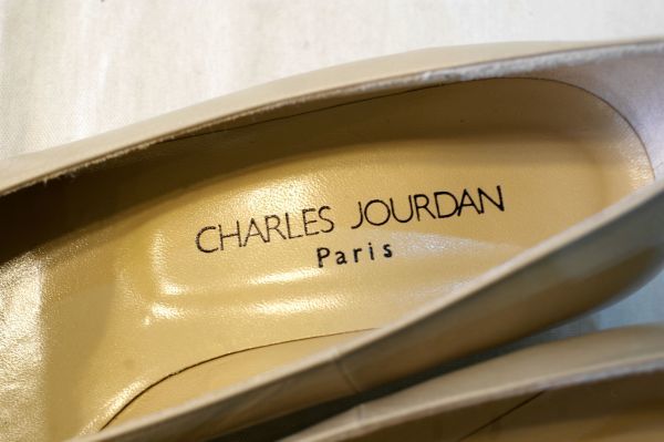 0 прекрасный товар Charles Jourdan CHARLES JOURDAN лента туфли-лодочки 5 бежевый X0060
