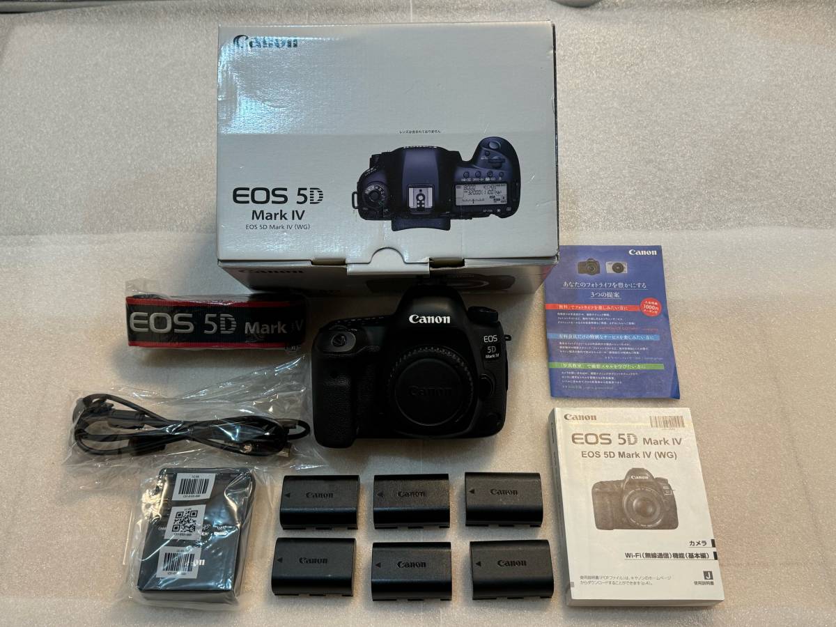 格安 Canon キャノン EOS 5D Mark IV ボディ 付属品完備 バッテリー６