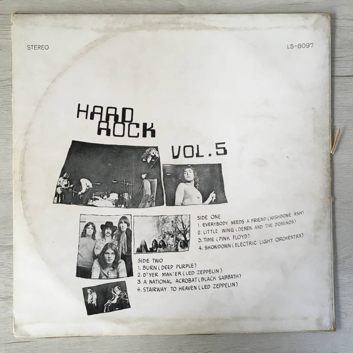 HARD ROCK VOL.5 タイ盤 THAILAND DEEP PURPLE LED ZEPPELIN BLACK SABBATH PINK FLOYD WISHBONE ASH E.L.O. DEREK AND THE DOMINOS　_画像2