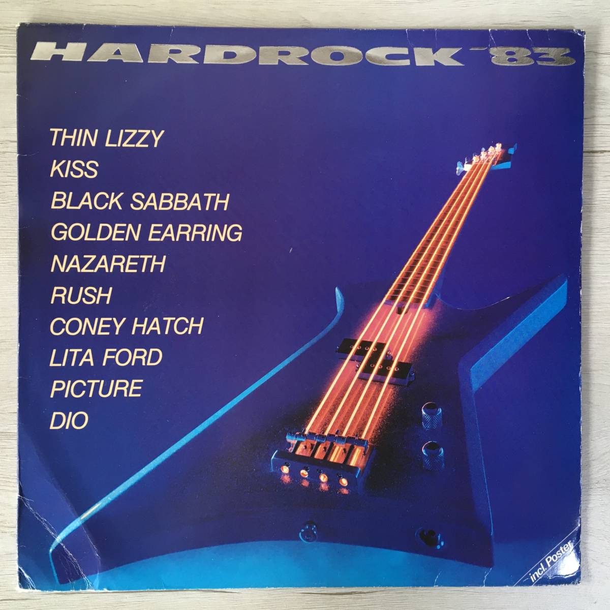 HARD ROCK ’83　オランダ盤 ポスター THIN LIZZY KISS BLACK SABBATH RUSH LITA FORD NAZARETH GOLDEN EARRING DIO PICTURE CONEY HATCH_画像1