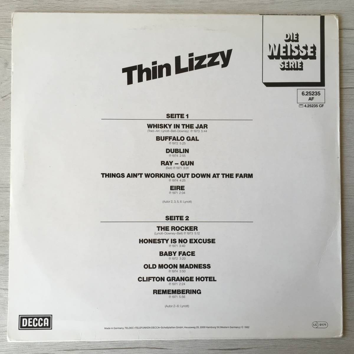 THIN LIZZY DIE WEISSE SERIE ドイツ盤_画像2