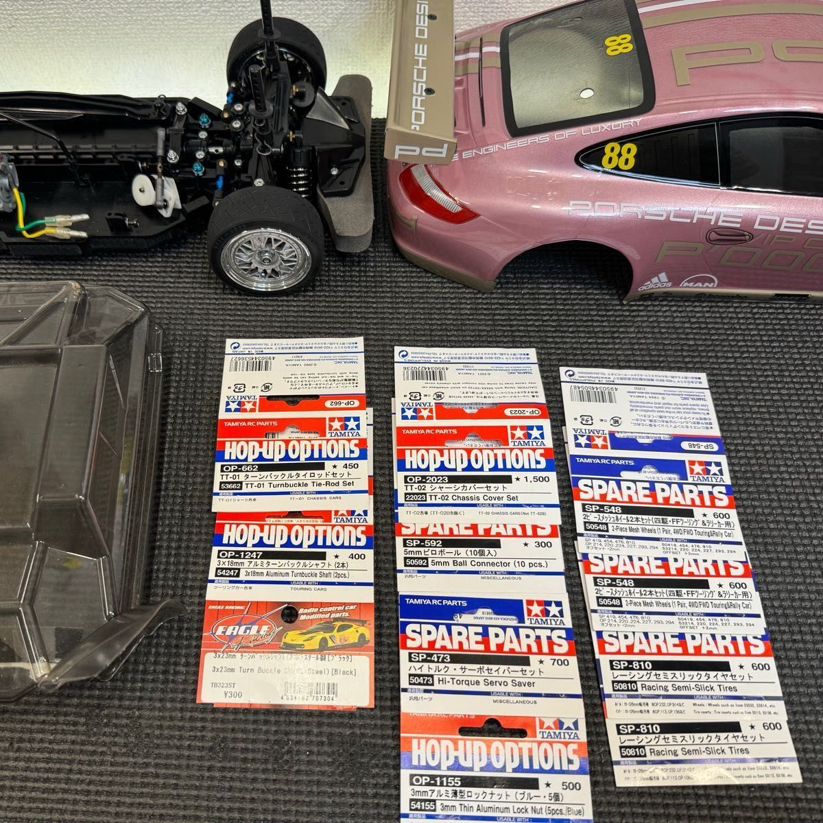 タミヤTT-02シャーシ ポルシェ911 GT3 カップカー タイプ997 タミヤTT-02シャーシ ポルシェ911 GT3 カップカー タイプ997
