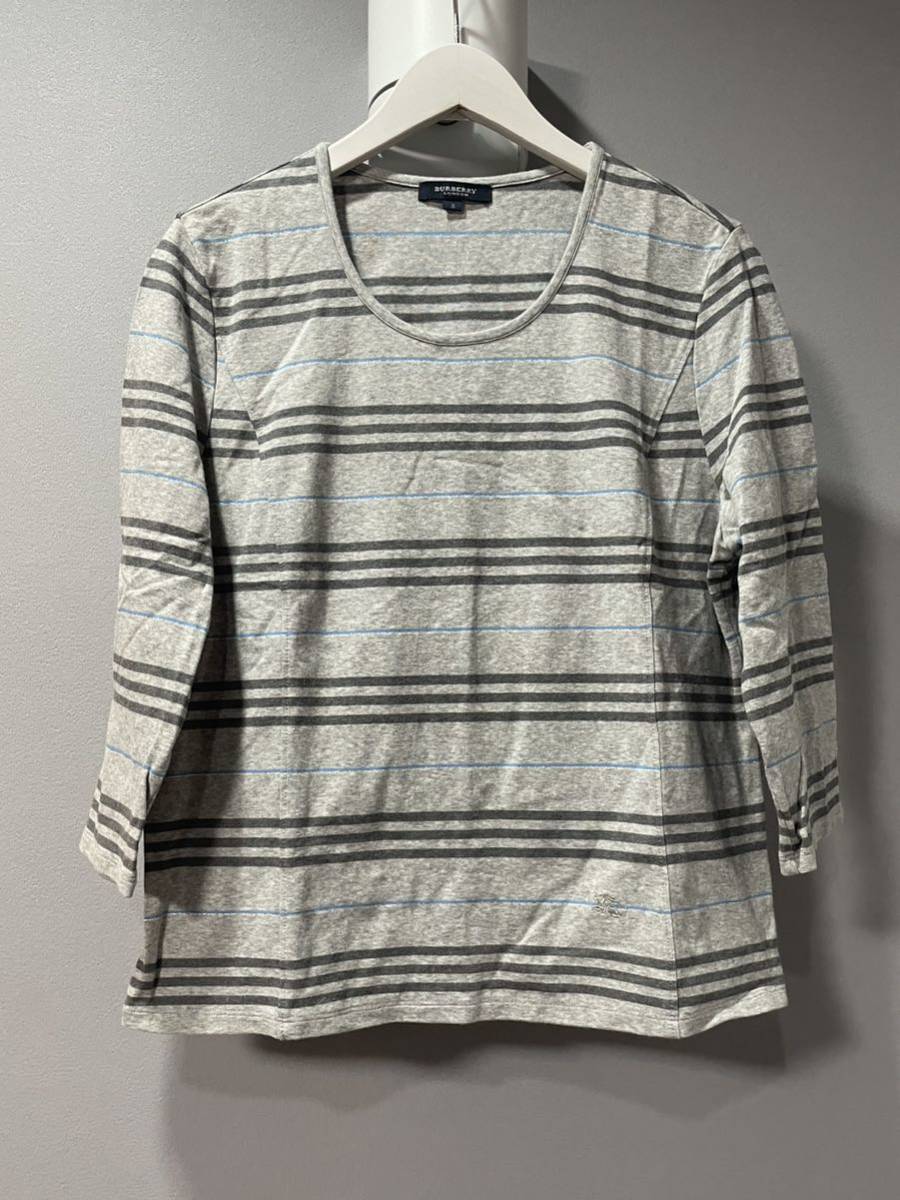  unused ultimate beautiful goods BURBERRY Burberry London 7 minute sleeve tops gray lady's 