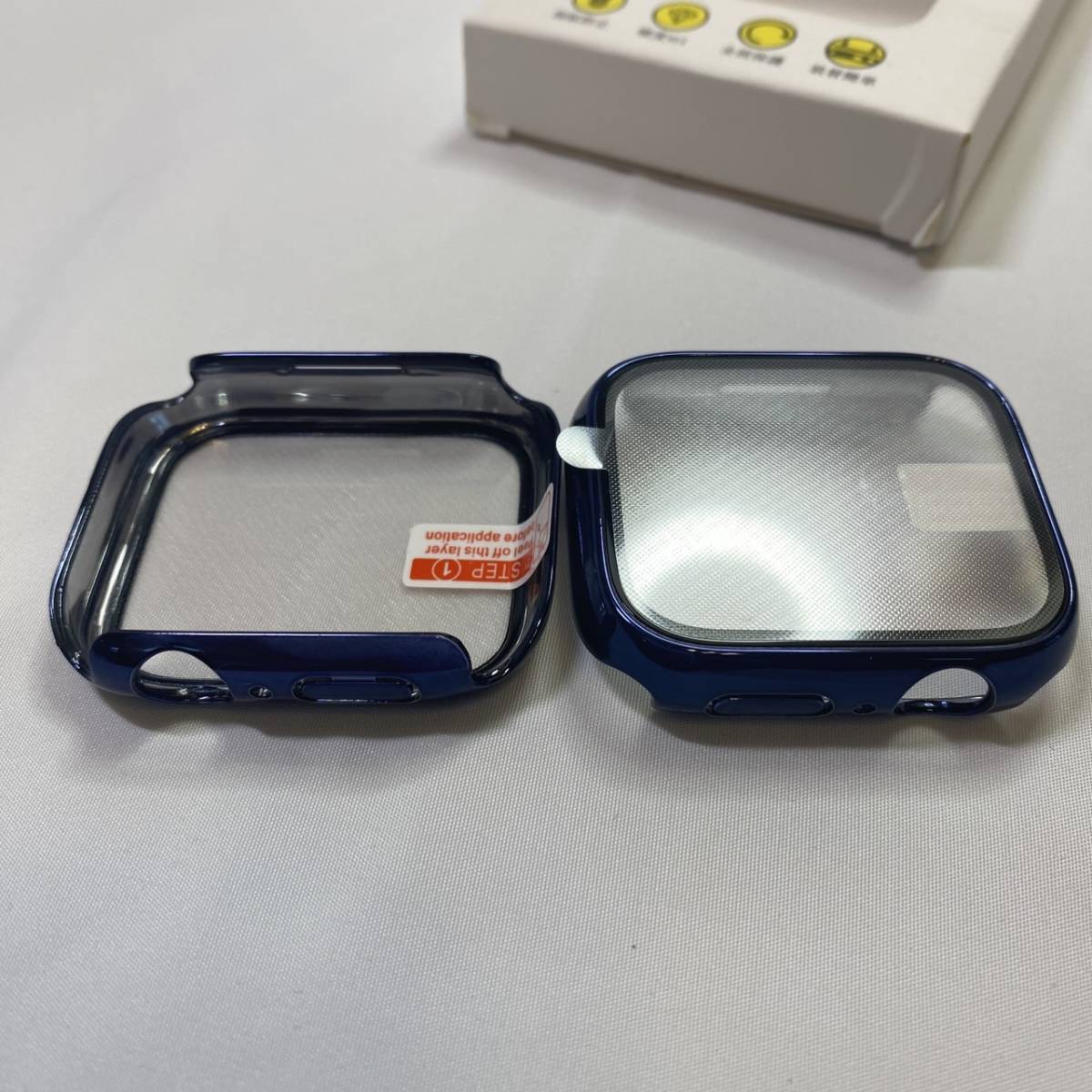 YOFITAR for Apple Watch 用 防水ケース series 8/series 7 45mmアップルウォッチ保護カバー ガラスフィルム 一体型 防水 防塵 ブルー