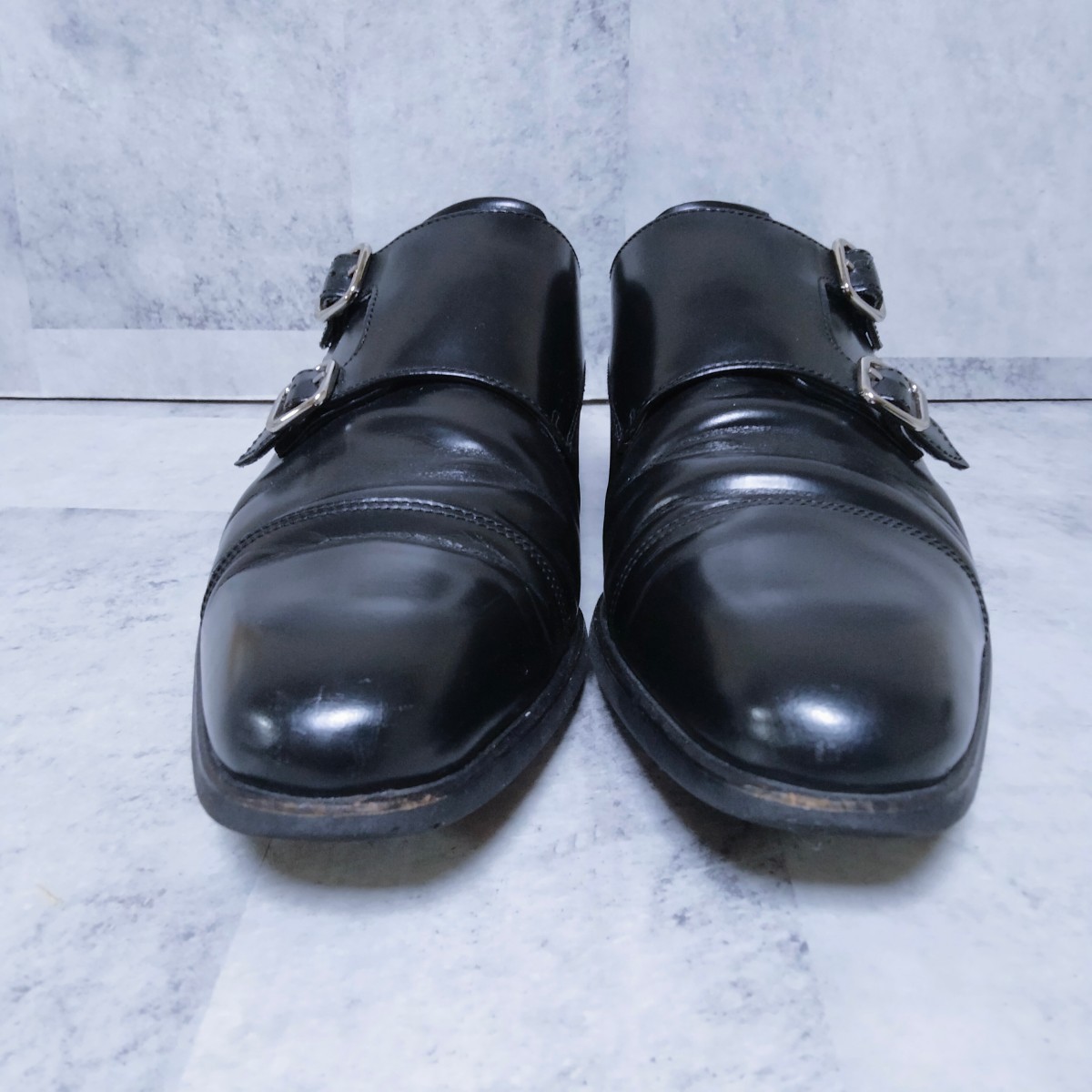 REGAL リーガル V196 ■ モンクストラップ ビジネスシューズ 25.0cm ■ ブラック 黒 メンズ 革靴 レザー 本革 _画像2