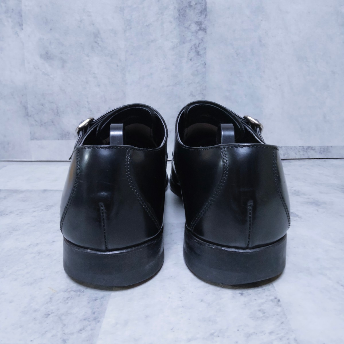 REGAL リーガル V196 ■ モンクストラップ ビジネスシューズ 25.0cm ■ ブラック 黒 メンズ 革靴 レザー 本革 _画像5