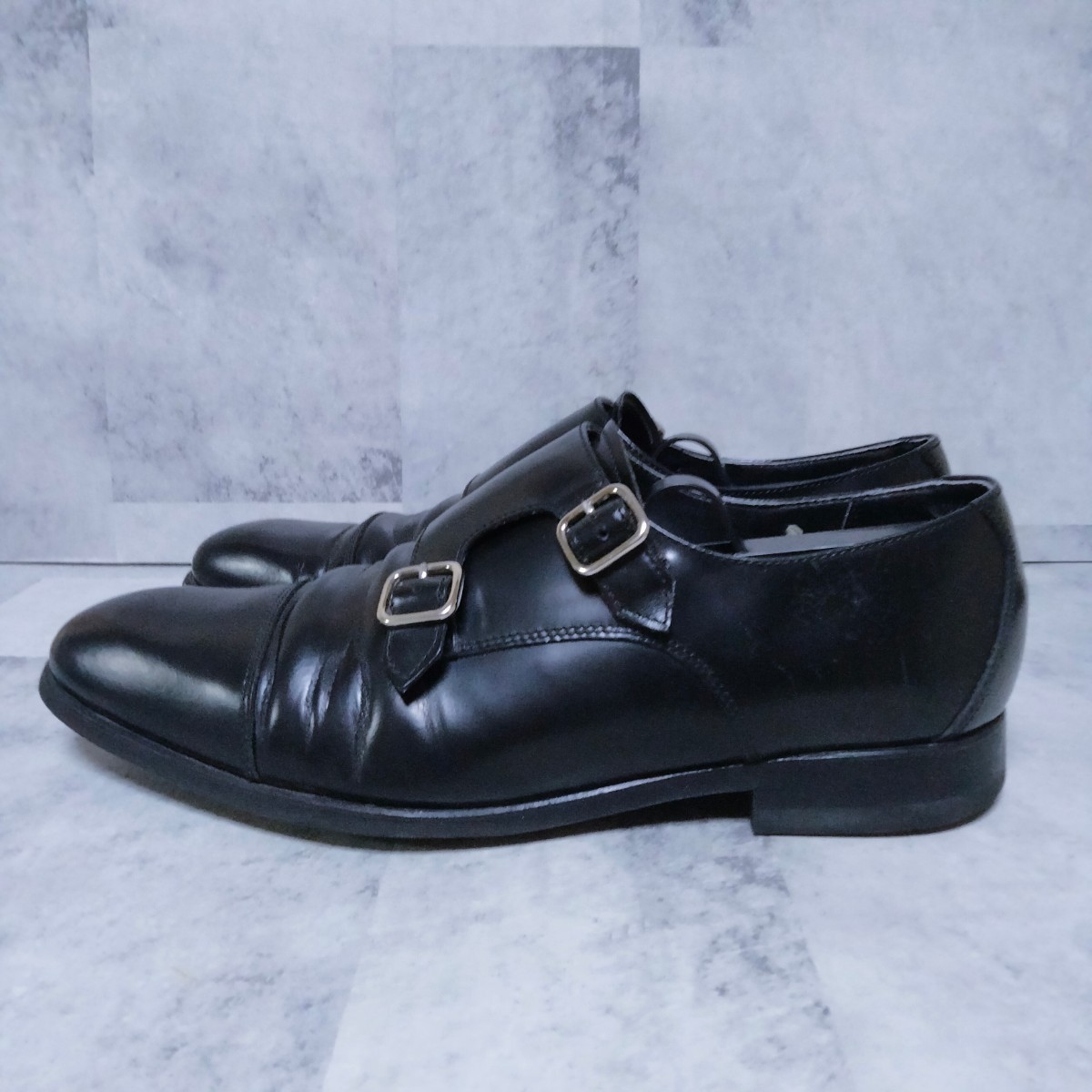 REGAL リーガル V196 ■ モンクストラップ ビジネスシューズ 25.0cm ■ ブラック 黒 メンズ 革靴 レザー 本革 _画像6