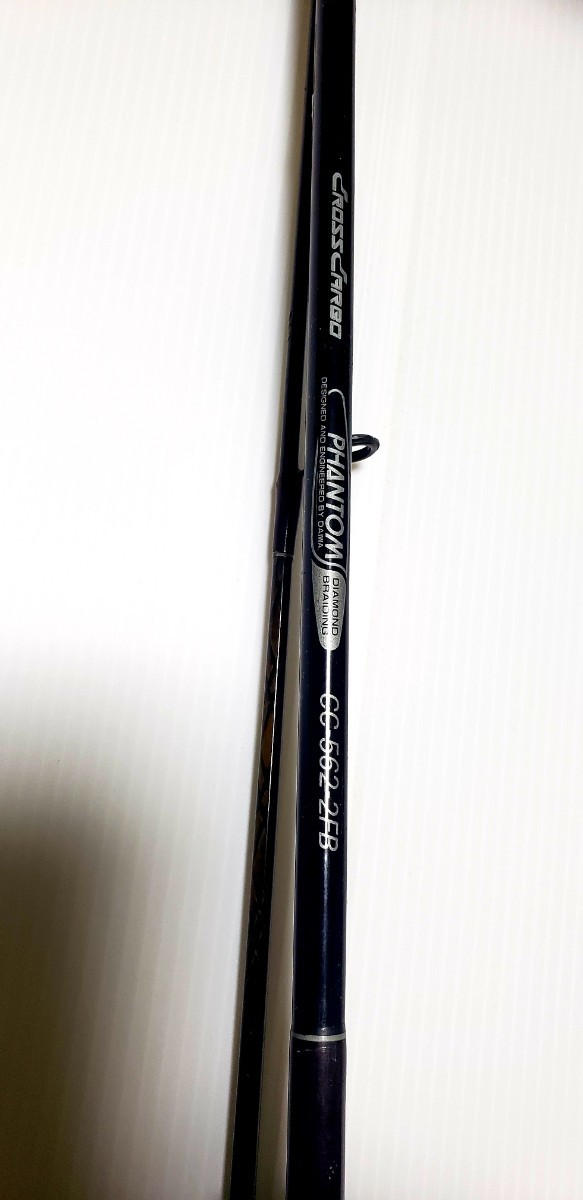 釣り　釣竿　DAIWA　ダイワ　ファントム　CC-562-2FB CROSS CARBO DIAMOND BRAIDING オールド　ベイトロッド バス釣り　ルアーロッド　　_画像3