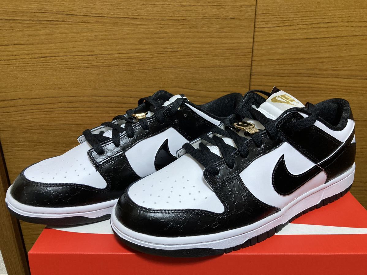 29cm US11【新品未使用・国内黒タグ付】 NIKE DUNK LOW RETRO SE World Champ WHITE BLACK ナイキ ダンク ロー PANDA パンダ 白 黒