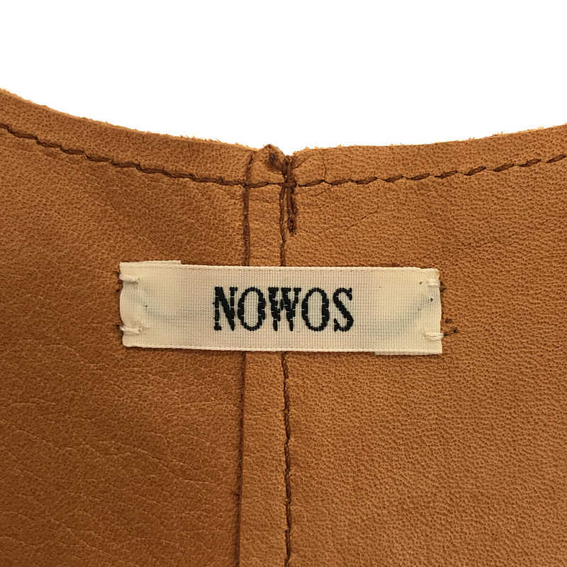 【新品】 NOWOS / ノーウォス | 2021SS | スエードノースリーブワンピース | M | BROWN | レディース_画像5
