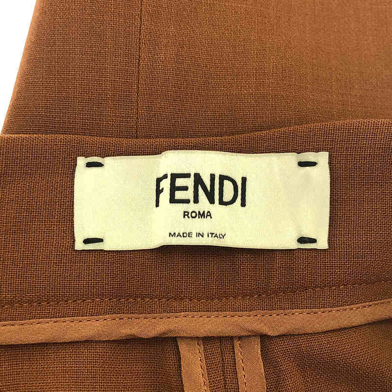 【美品】 FENDI / フェンディ | クロップド トラウザーパンツ | 40 | ブラウン | レディースの画像6