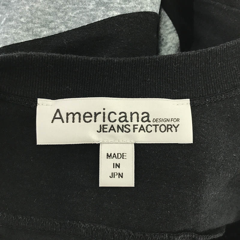 Americana / アメリカーナ | ナンバーTシャツ ワンピース | ブラック | レディース_画像5