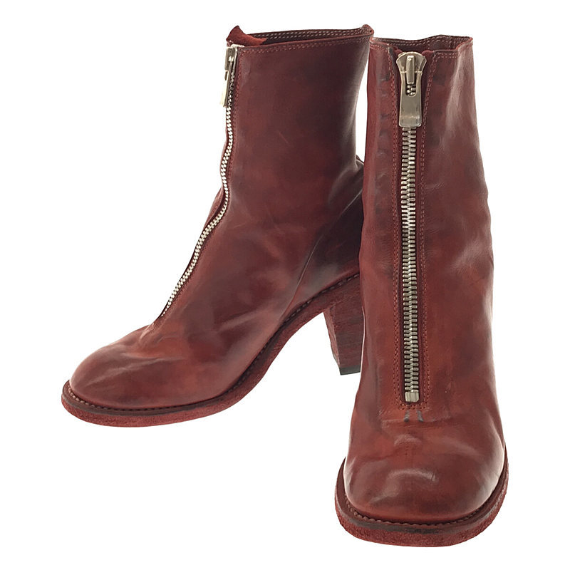 日本最大のブランド 【美品】 GUIDI / グイディ | レザー センタージップ ヒール ショートブーツ | 37 | レッド | レディース 23.5cm 日本最大のブランド 【美品】 GUIDI / グイディ | レザー センタージップ ヒール ショートブーツ | 37 | レッド | レディース 23.5cm