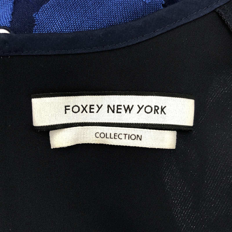 FOXEY NEW YORK / フォクシーニューヨーク | フラワーレース レイヤード ワンピース | 40 | ブルー | レディース_画像5