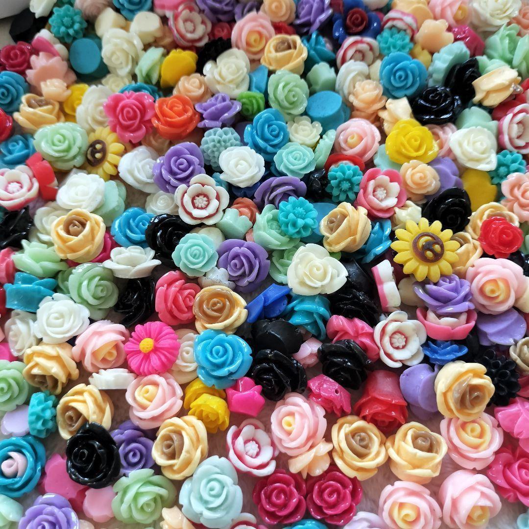 デコパーツ 薔薇 花 プラパーツ バラ ハンドメイド 材料 レジン ビーズ パーツ ネイル アート 材料 レジン 大量 かわいい 手芸 ネイル_画像3