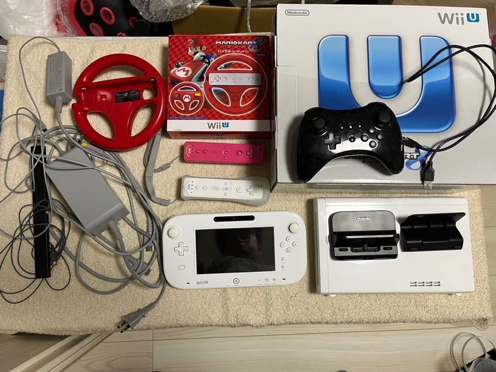 1円スタート Wii U すぐに遊べる マリオカート8 セット 32GB shiro 動作確認済み メーカー生産終了_画像1