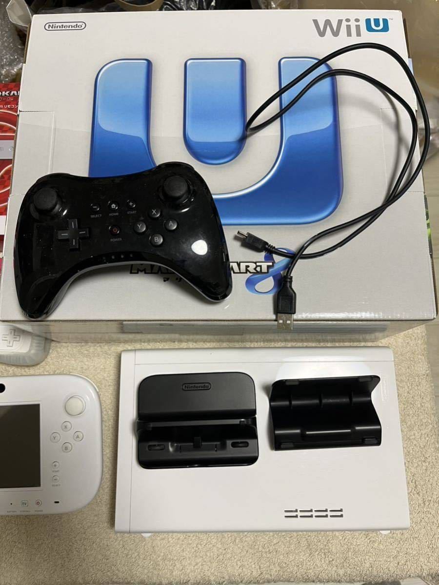 1円スタート Wii U すぐに遊べる マリオカート8 セット 32GB shiro 動作確認済み メーカー生産終了_画像2