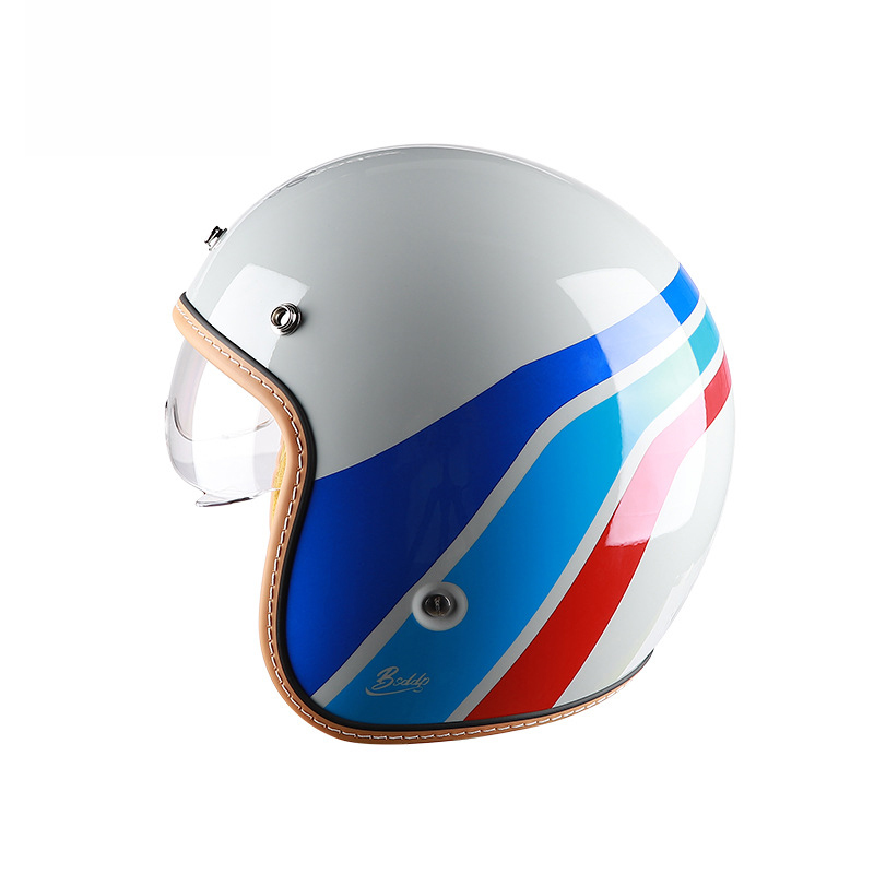 ジェットヘルメット 新品 バイザー付バイク 内蔵サングラス ビンテージ BP-310 ハーレー 半キャップ M -XXLサイズ 3色選択可 サイズ：Ｍの画像5
