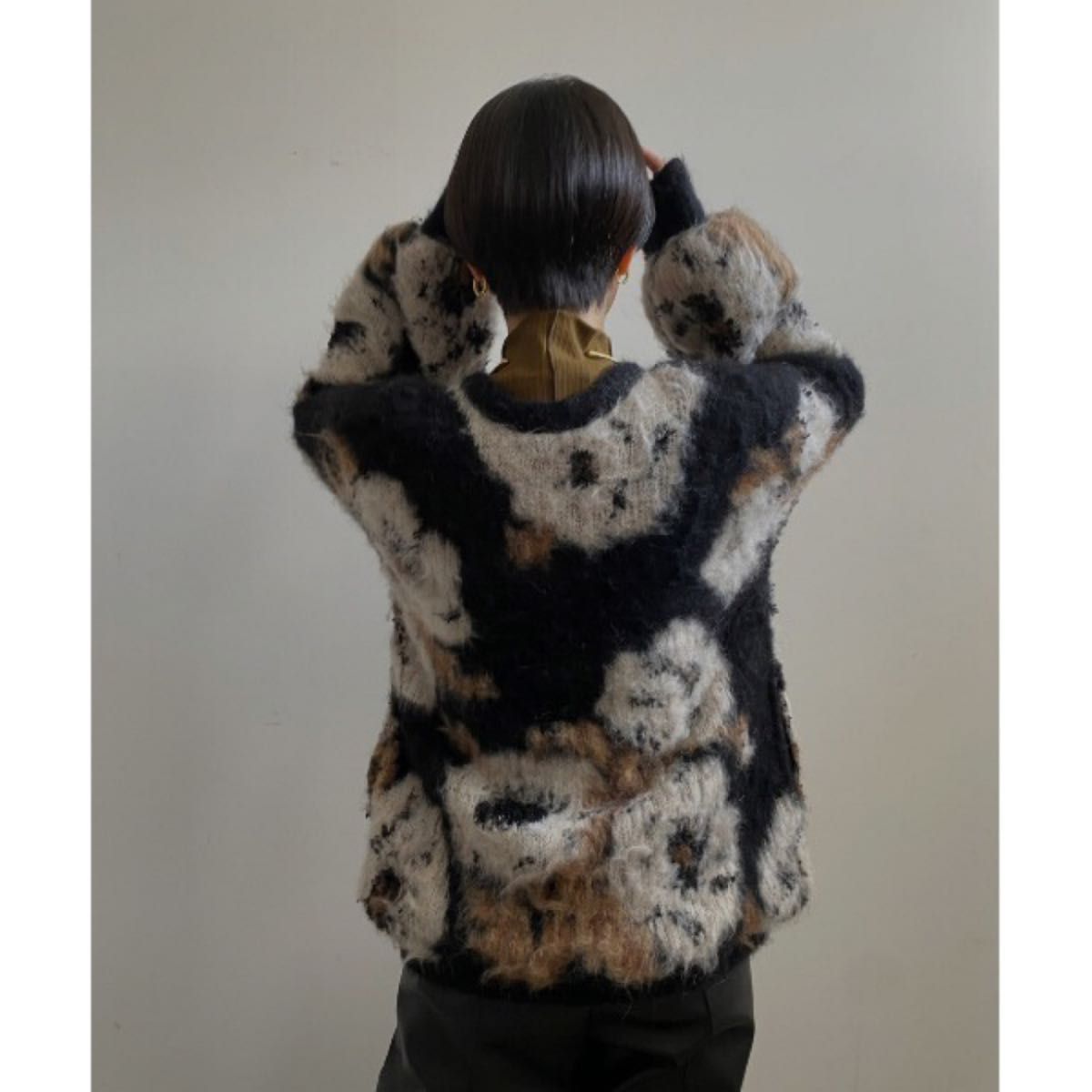 ameri VERONICA JACQUARD KNIT CARDIGAN