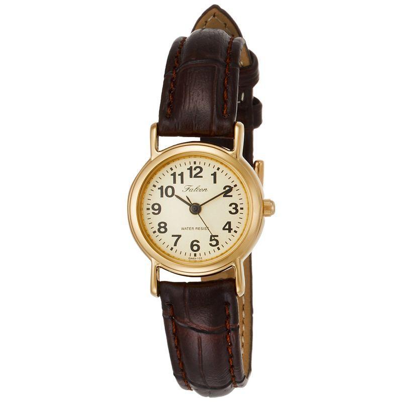 シチズン ファルコン 腕時計 日本製ムーブメント 革ベルト ゴールド/ブラウン レディース 婦人 QA63-103/9778_画像1
