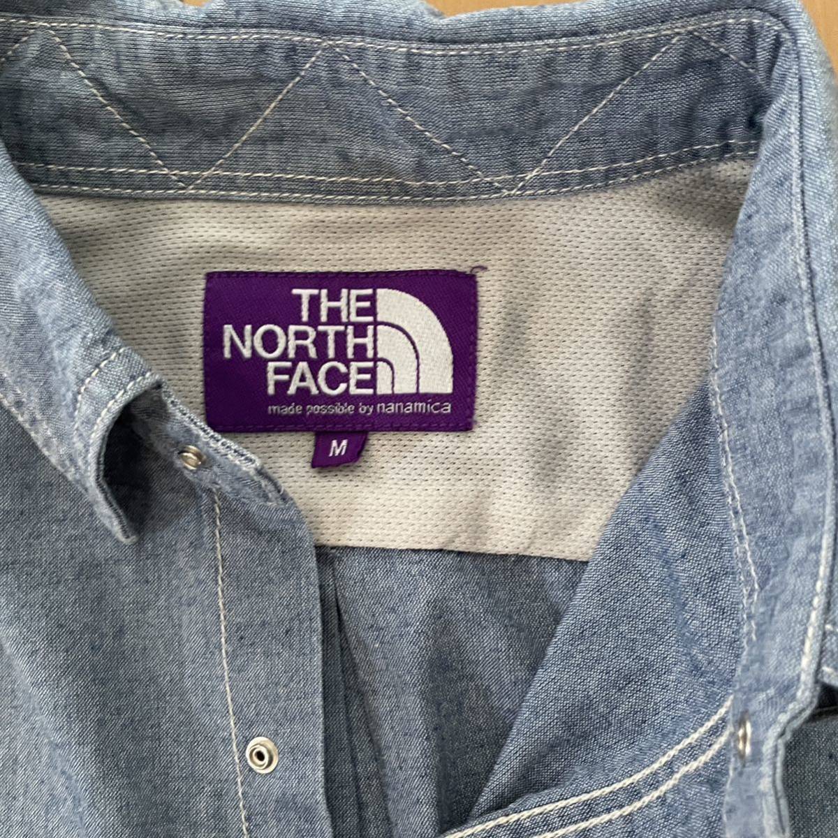 送料無料/即納】 NORTH THE FACE ダンガリーシャツ LABELインディゴ