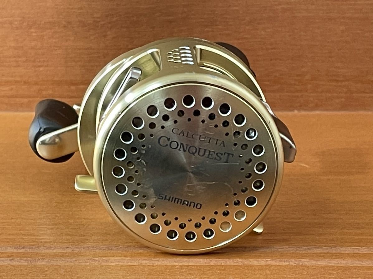 美品 中古 SHIMANO シマノ CALCUTTA CONQUEST 100 カルカッタコンクエスト 100 RH442 右ハンドル 日本製 MADE IN JAPAN ベイトリール_画像7