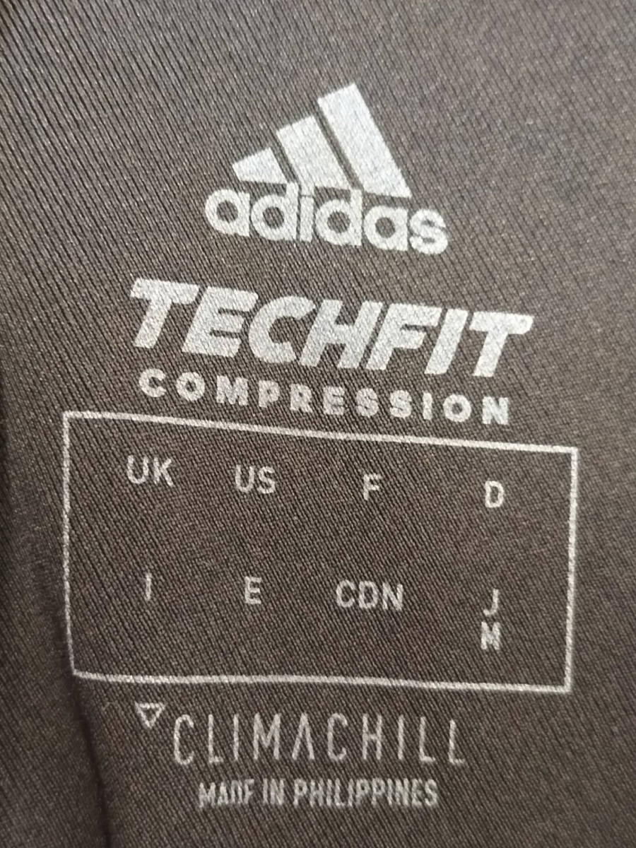 超美品!adidasアディダスのスパッツ/レギンス/スポーツタイツ/10分丈/黒_画像5