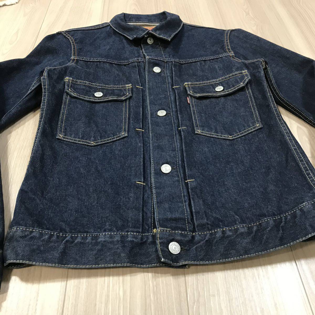 Denime 2nd type 507 MADE IN JAPAN 14.5oz denim jacket 42ドゥニーム タイト セカンド デニム ジャケット 日本製 トラッカー ビンテージ_画像2