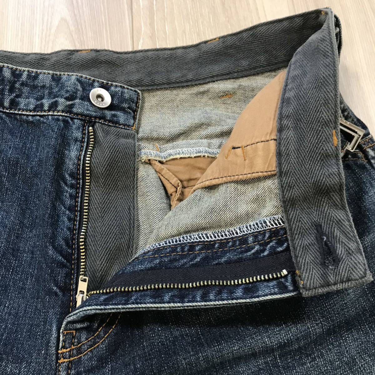 sacai zip denim 21SS 2513サカイ ダブルニー 裾ジップ スリム sacai zip denim 21SS 2513サカイ ダブルニー 裾ジップ スリム