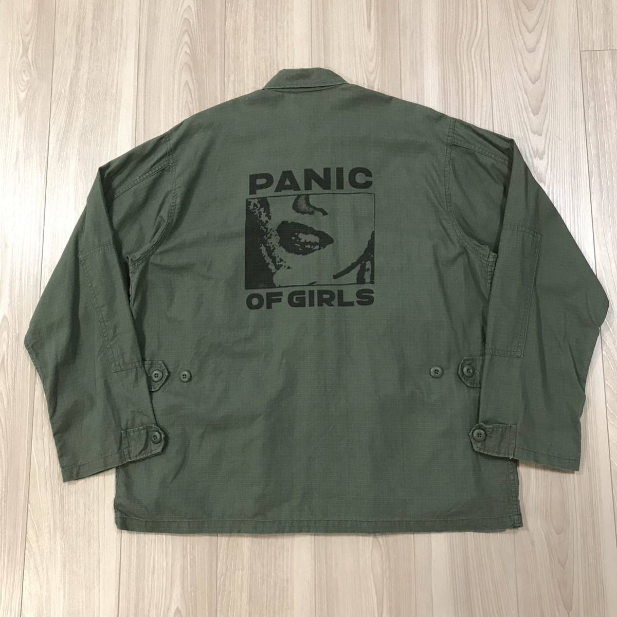 ROTHCO PANIC OF GIRLS BDU チャオ パニック オブ ガールズ ロスコ バック プリント リップストップ ミリタリー シャツ ジャケット カーキ