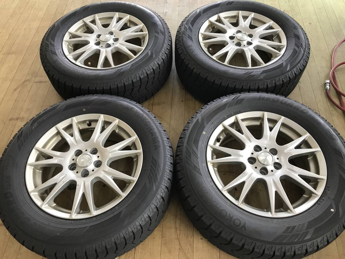 スタッドレス ヨコハマ IG60 21年製 215/65R16 PCD100-5穴 アルミホイールセット 4本 SH5 SHJ フォレスター XV アウトバック_画像1