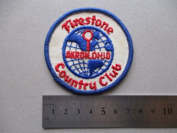 60s ファイアストーン カントリー クラブFIRESTONE COUNTRY CLUB AKRON.OHIOワッペン/WGC PGAゴルフPATCHビンテージvintageパッチGOLF V195_画像9
