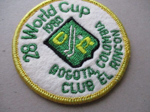 80s 1980年ワールドカップBOGOTA COLOMBIA 28TH WORLD CUPワッペン/CLUB EL RINCONコロンビアGOLFゴルフPATCHビンテージvintageボゴタ V195_画像2