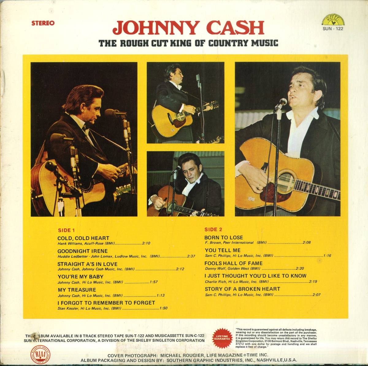 A00566891/LP/ジョニー・キャッシュ「The Rough Cut King Of Country Music」_画像2