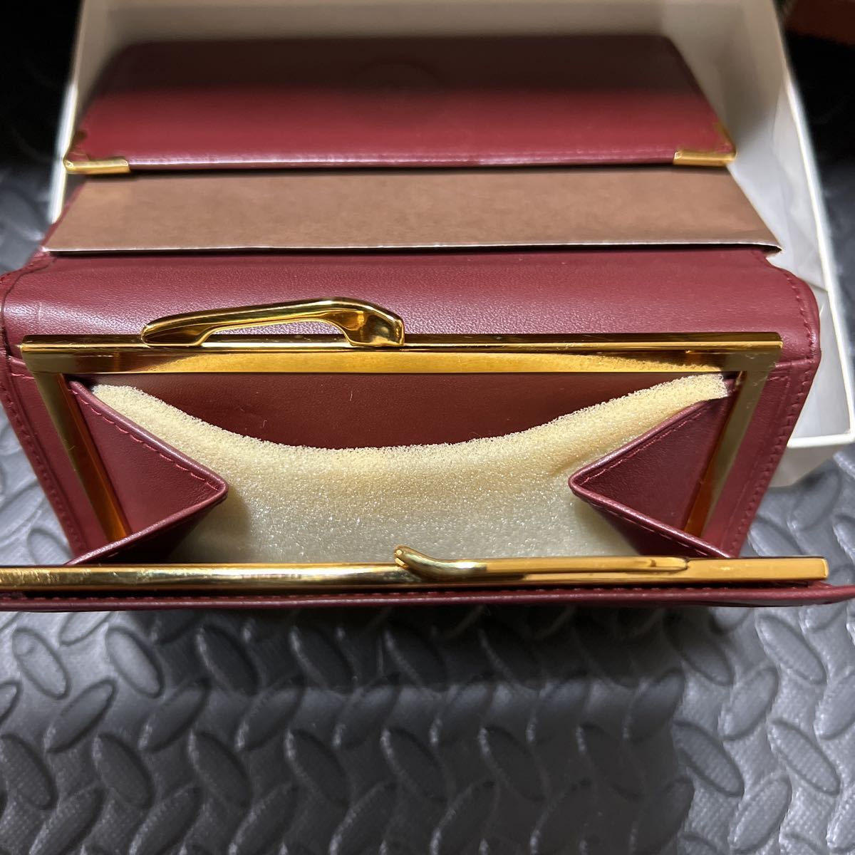 Cartier カルティエ マストライン 3つ折財布 三つ折り財布 がま口 ガマ