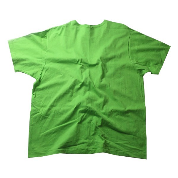 レアカラー! 80s 90s USA製 Hanes ヘインズ ヴィンテージ クルーネック 無地 半袖 Tシャツ ライムグリーン 黄緑 XL 大きいサイズ メンズの画像3