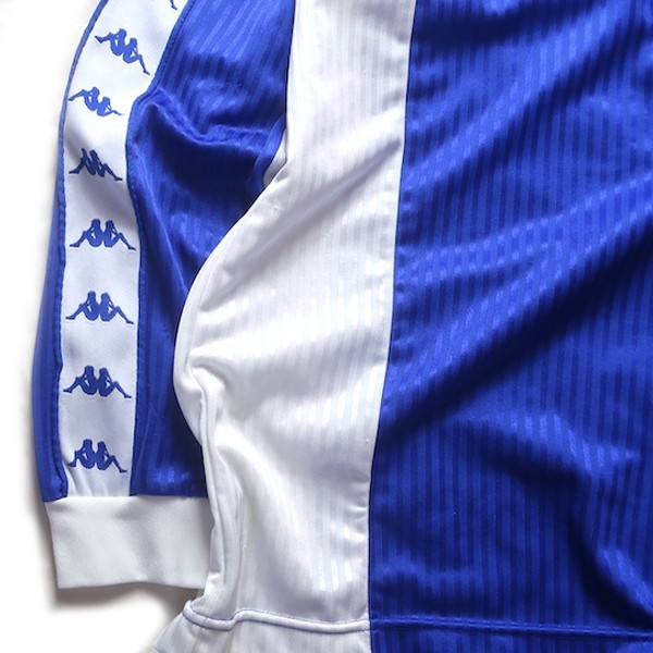90年代! 90s 日本製 KAPPA カッパ ヴィンテージ サッカー 長袖 ゲームシャツ ユニフォーム サイドテープ ブルー ホワイト 青 白 メンズ_画像4