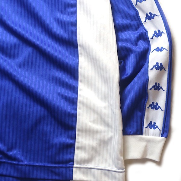 90年代! 90s 日本製 KAPPA カッパ ヴィンテージ サッカー 長袖 ゲームシャツ ユニフォーム サイドテープ ブルー ホワイト 青 白 メンズ_画像5