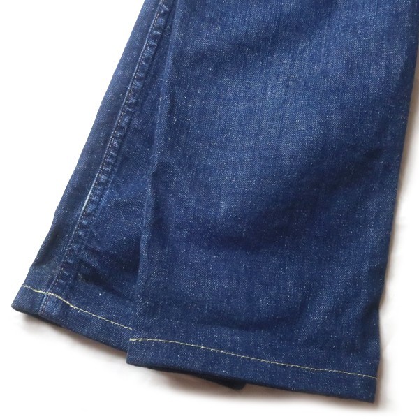 1960s! Levi's リーバイス LVC 605 BIG E ハイウエスト スリム スキニー ジーンズ デニムパンツ オレンジタブ 42TALON 濃紺 W30 メンズ_画像8