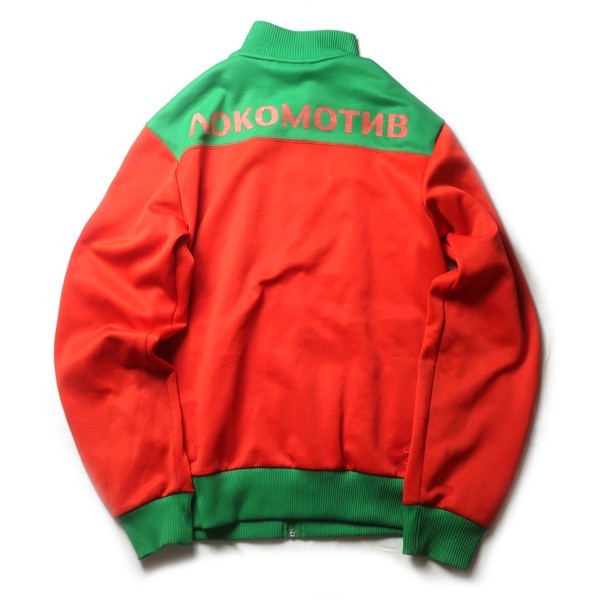 レアモデル! adidas FC Lokomotiv Moscow FCロコモティフモスクワ トラックジャケット トップ ジャージ グリーン レッド 緑 赤 メンズ 希少_画像2