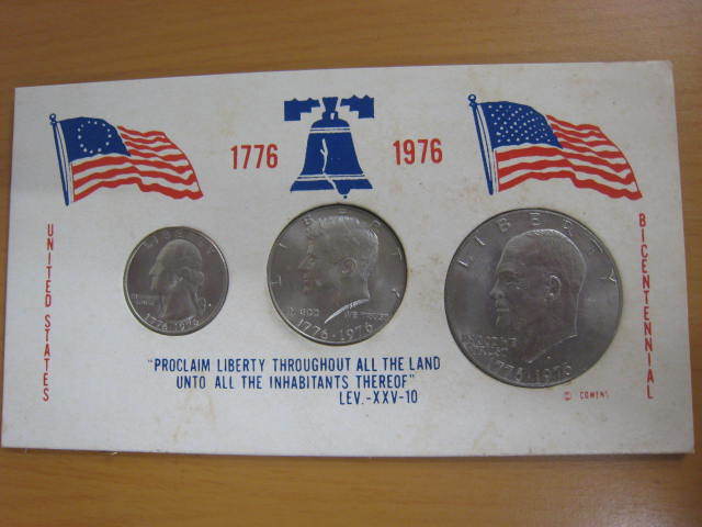 アメリカ 建国200年記念硬貨 ３枚セット １ドル 50セント 25セント