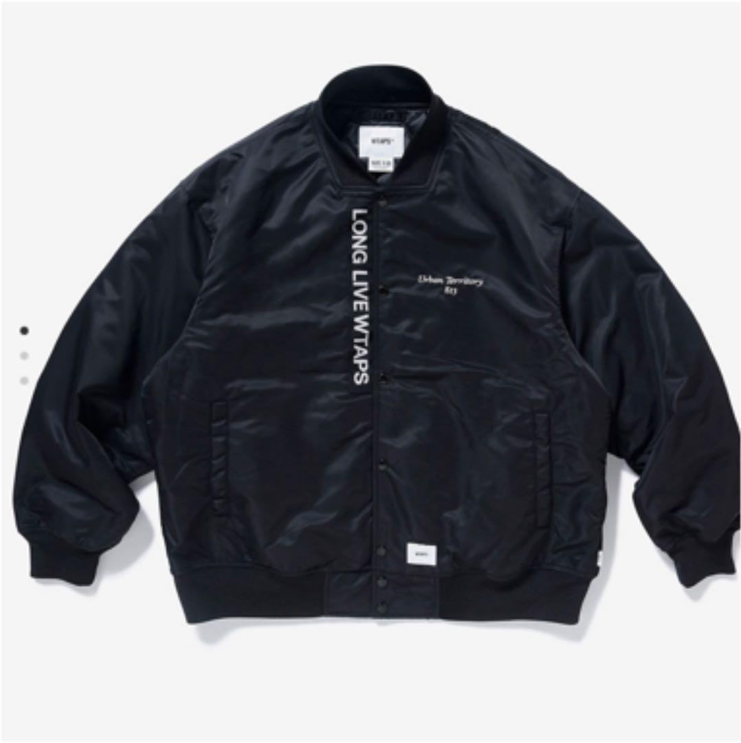 黒 L 03 未使用 WTAPS 22AW TEAM JACKET NYLON TWILL ダブルタップス チームジャケット ナイロン ツイル BLACK ブラック_画像1