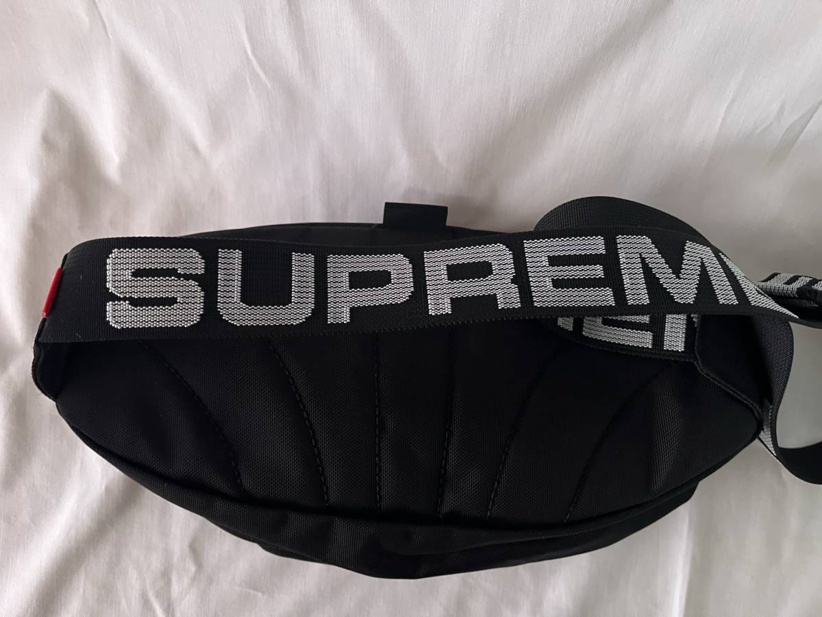 黒 Supreme 18ss Waist Bag Black White 2.5L シュプリーム ブラック ウエストバッグ コーデュラ CORDURA _画像8