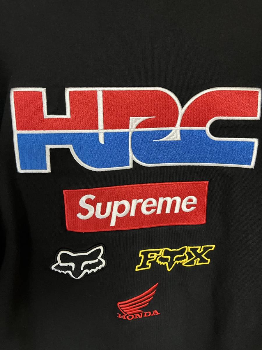 黒 Ｌ 19AW Supreme シュプリーム Honda Fox Racing Crewneck ホンダ フォックス レーシング スウェット トレーナー_画像6