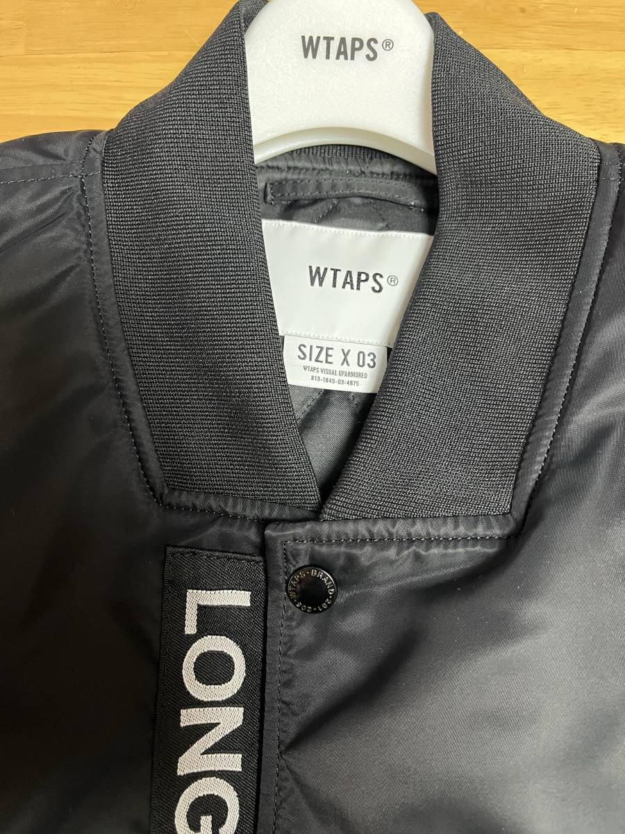 黒 L 03 未使用 WTAPS 22AW TEAM JACKET NYLON TWILL ダブルタップス チームジャケット ナイロン ツイル BLACK ブラック_画像4