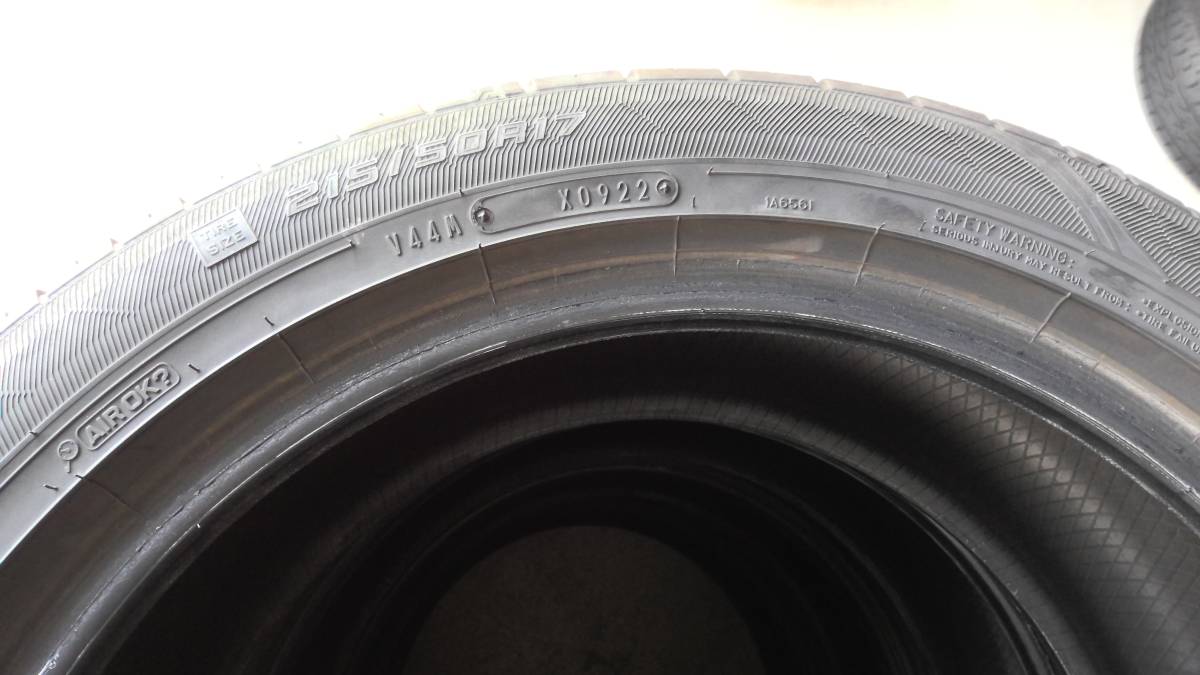 ☆★215/50R17　GOODYEAR　Efficient　Grip　ECO　EG01　22年製造　4本セット　中古品★☆_画像5